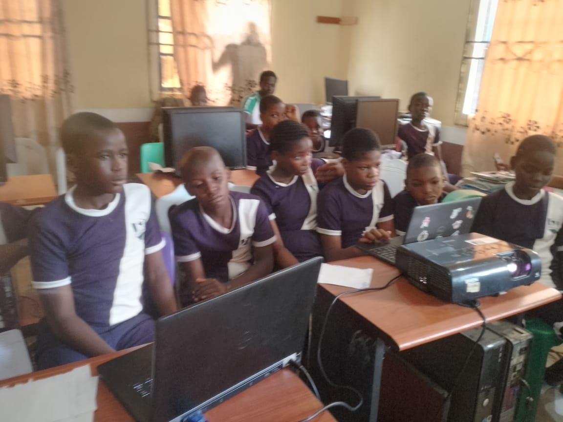 Students learning computer studies in ICT lab