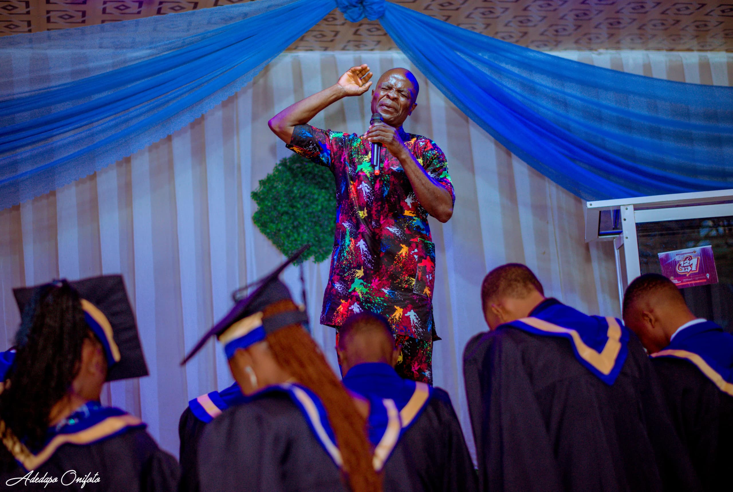 Guest speaker addressing graduating students